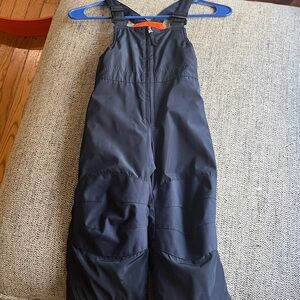 Lands' End Orange and Navy snow bib